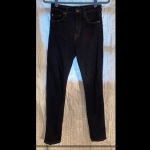 H&M High Waisted Dark Blue Denim Skinny Jeans